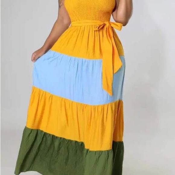 #19 Weekend Ready Colorblock Maxi Dress - Picture 3 of 6